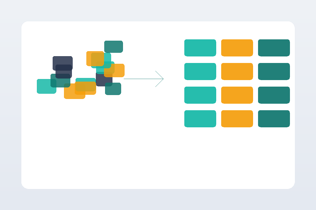Knowledge library organization illustration